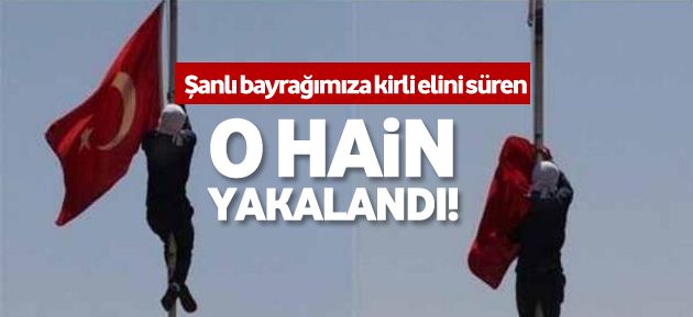 Diyarbakr'da bayrak indiren kii yakaland