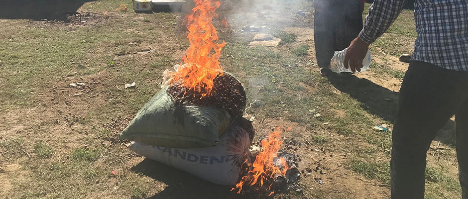 Fiyatlar protesto iin fndk yaktlar 