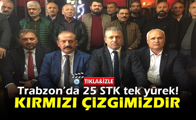 Trabzon’da 25 STK tek yürek! 