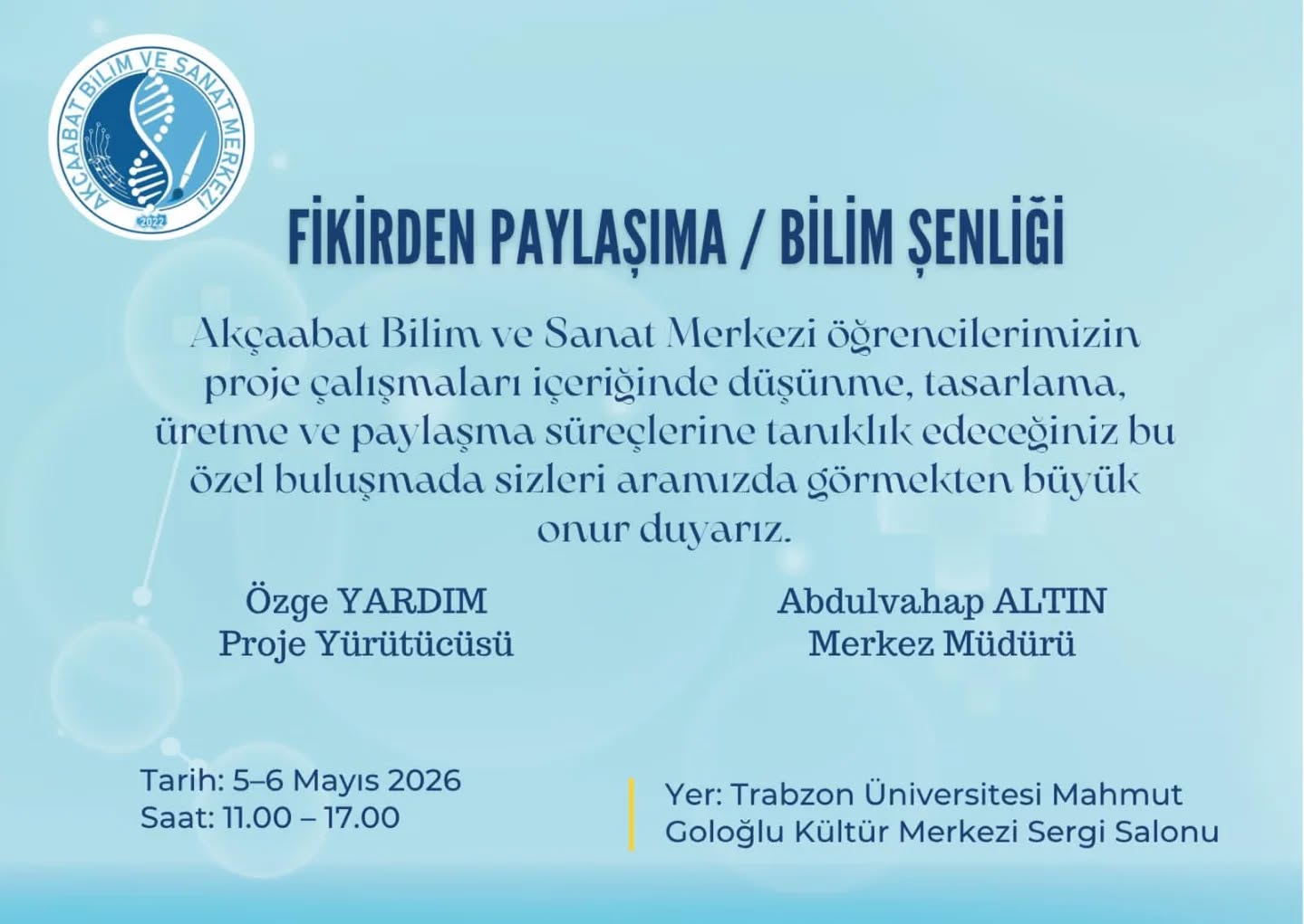  Fikirden Payla��ma: Bilim �enli�i Daveti