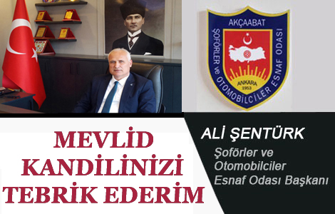 AL� �ENT�RK'TEN KAND�L MESAJI