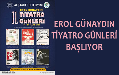 11. EROL GÜNAYDIN TİYATRO GÜNLERİNE SAYILI GÜNLER KALDI