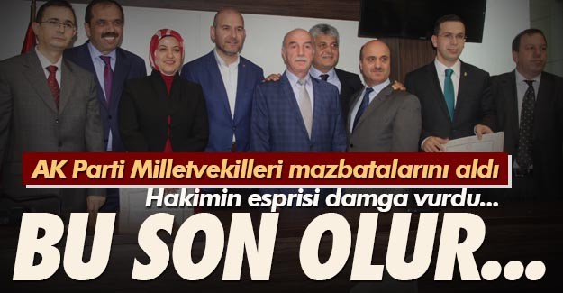 AK Parti Trabzon Milletvekilleri mazbatalarını aldı