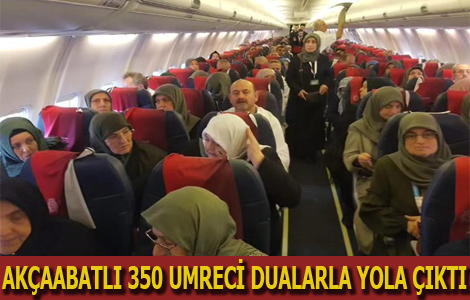 AKÇAABATLI 350 UMRECİ DUALARLA YOLA ÇIKTI
