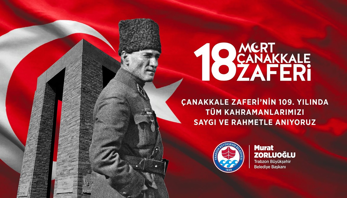 AKÇAABAT’TA 18 MART ÇANAKKALE ZAFERİ ÇELENK SUNMA TÖRENİ YAPILDI