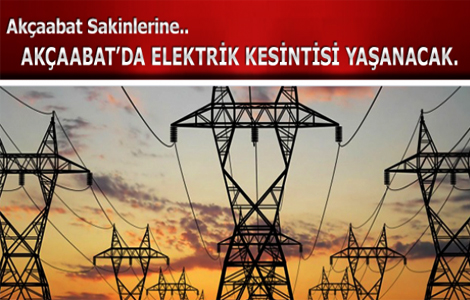 Akçaabat'ta Elektrik Kesinti Var