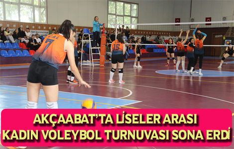 AKÇAABAT’TA LİSELER ARASI KADIN VOLEYBOL TURNUVASI SONA ERDİ