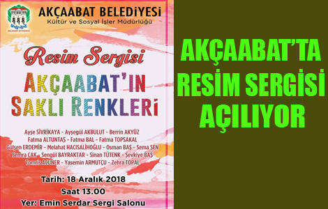 Akçaabat'ta Resim Sergisi Açılacak