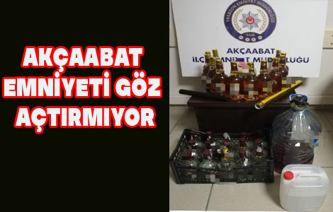 Akaabat'ta Sahte Alkole Geit Verilmiyor
