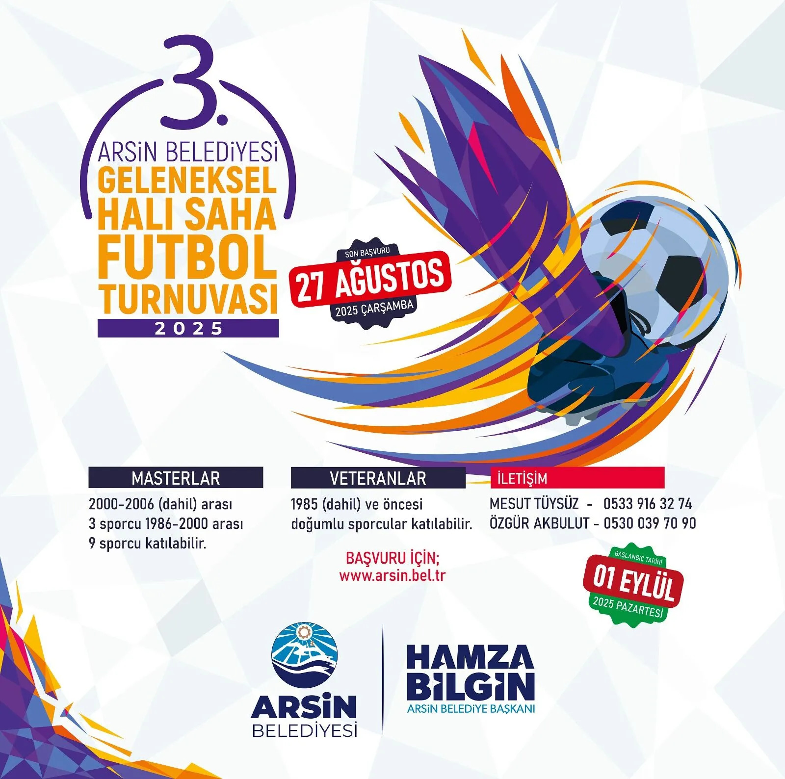 Arsin Belediyesi’nden 3. Geleneksel Halı Saha Futbol Turnuvası