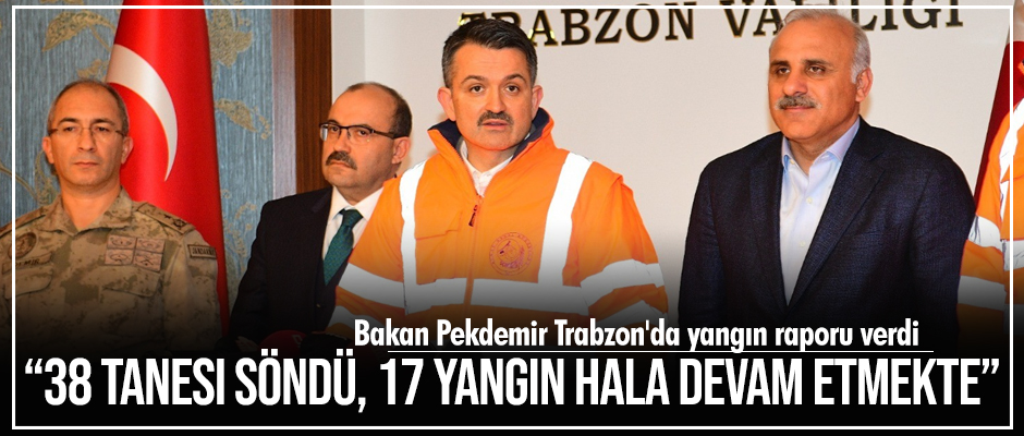 Bakan Pekdemir Trabzon'da yangn aklad 