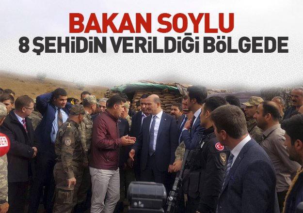 Bakan Soylu, 8 ehidin verildii blgede 