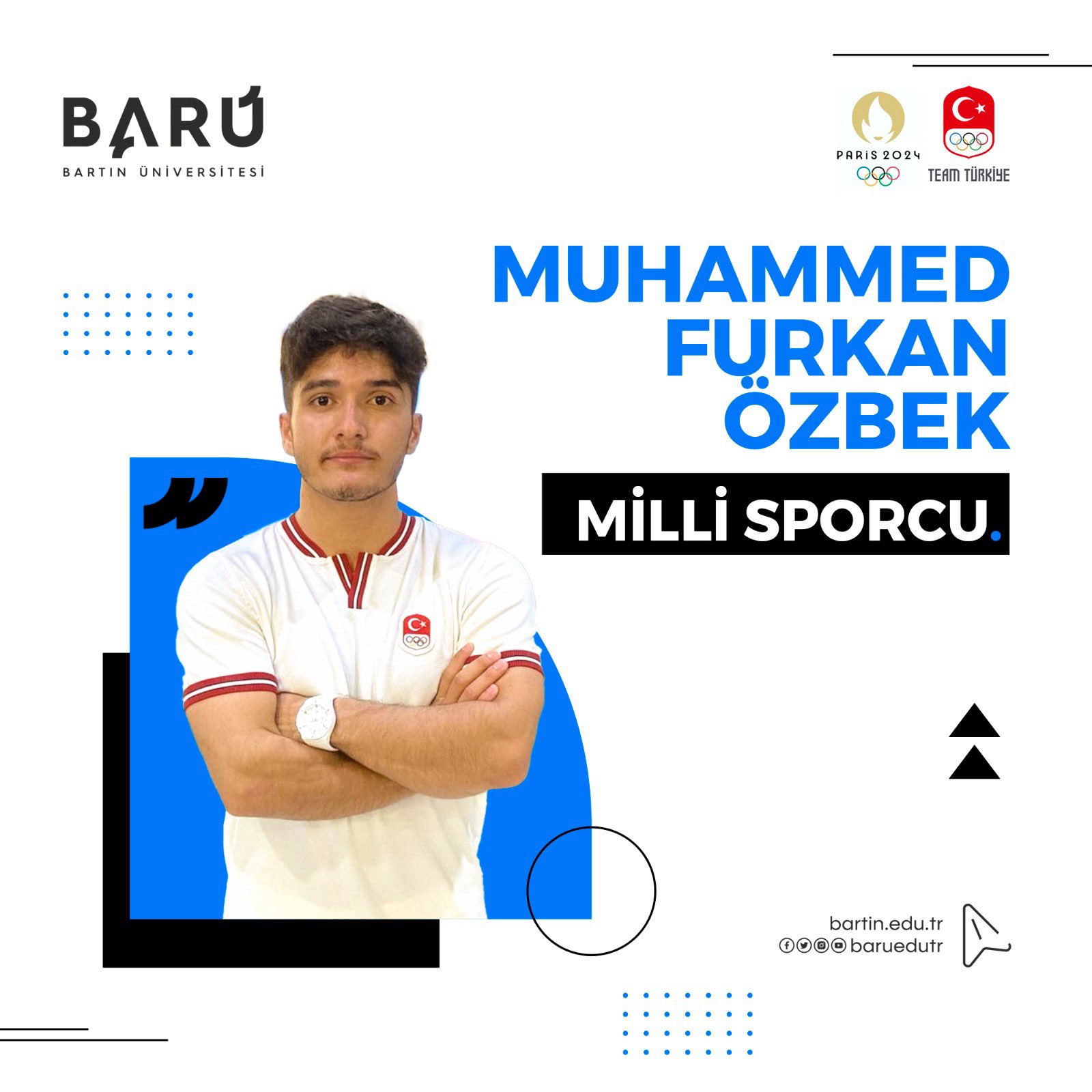 BARܒl milli halterci Muhammed Furkan zbek, olimpiyatlarda gururlandrd