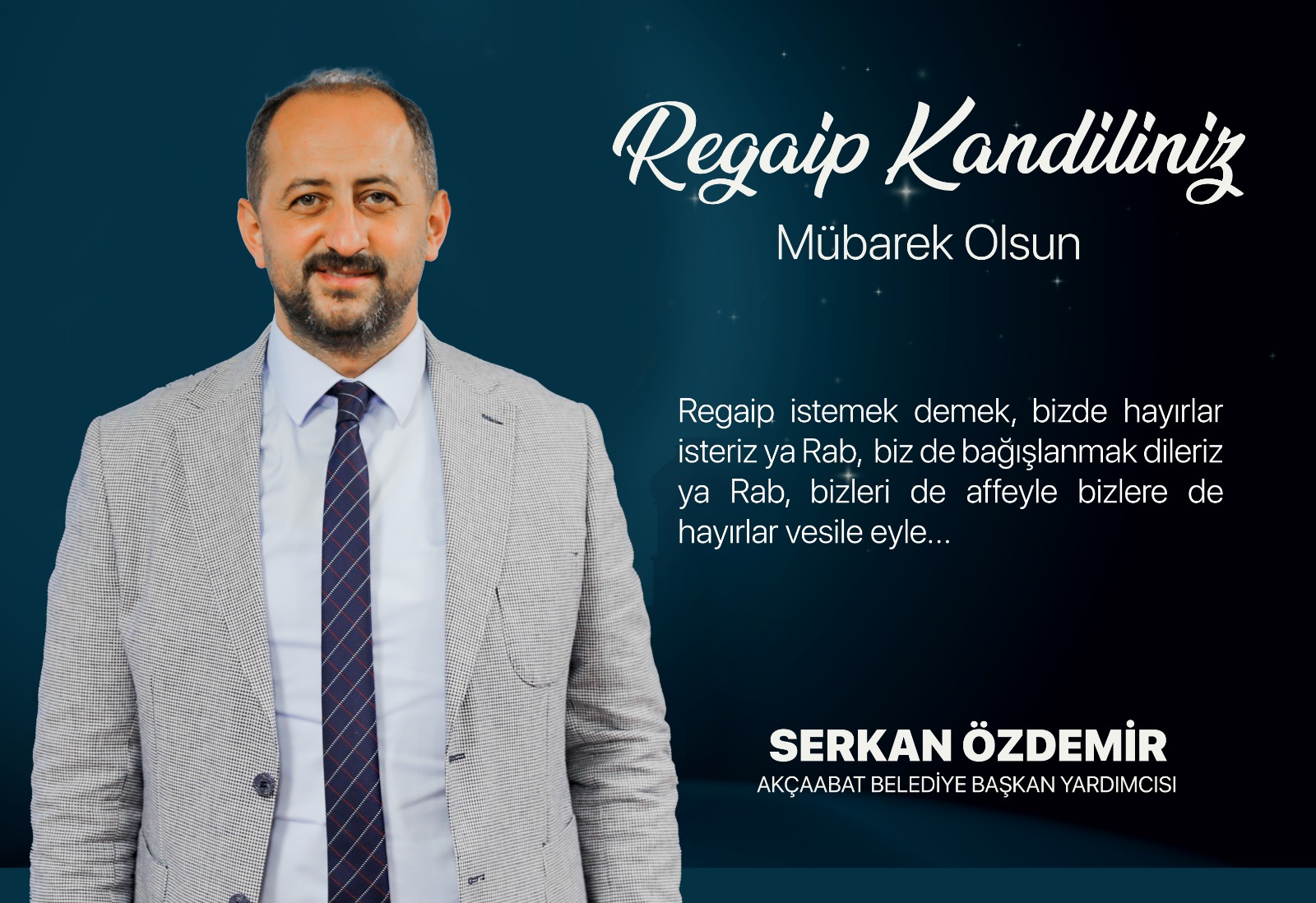 BAKAN YARDIMCISI SERKAN ZDEMR'DEN KANDL MESAJI