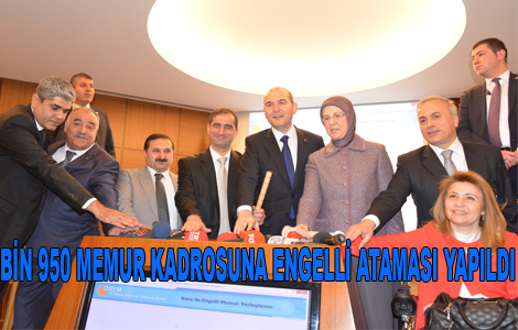 Bin 950 engelli vatandaşın ataması yapıldı