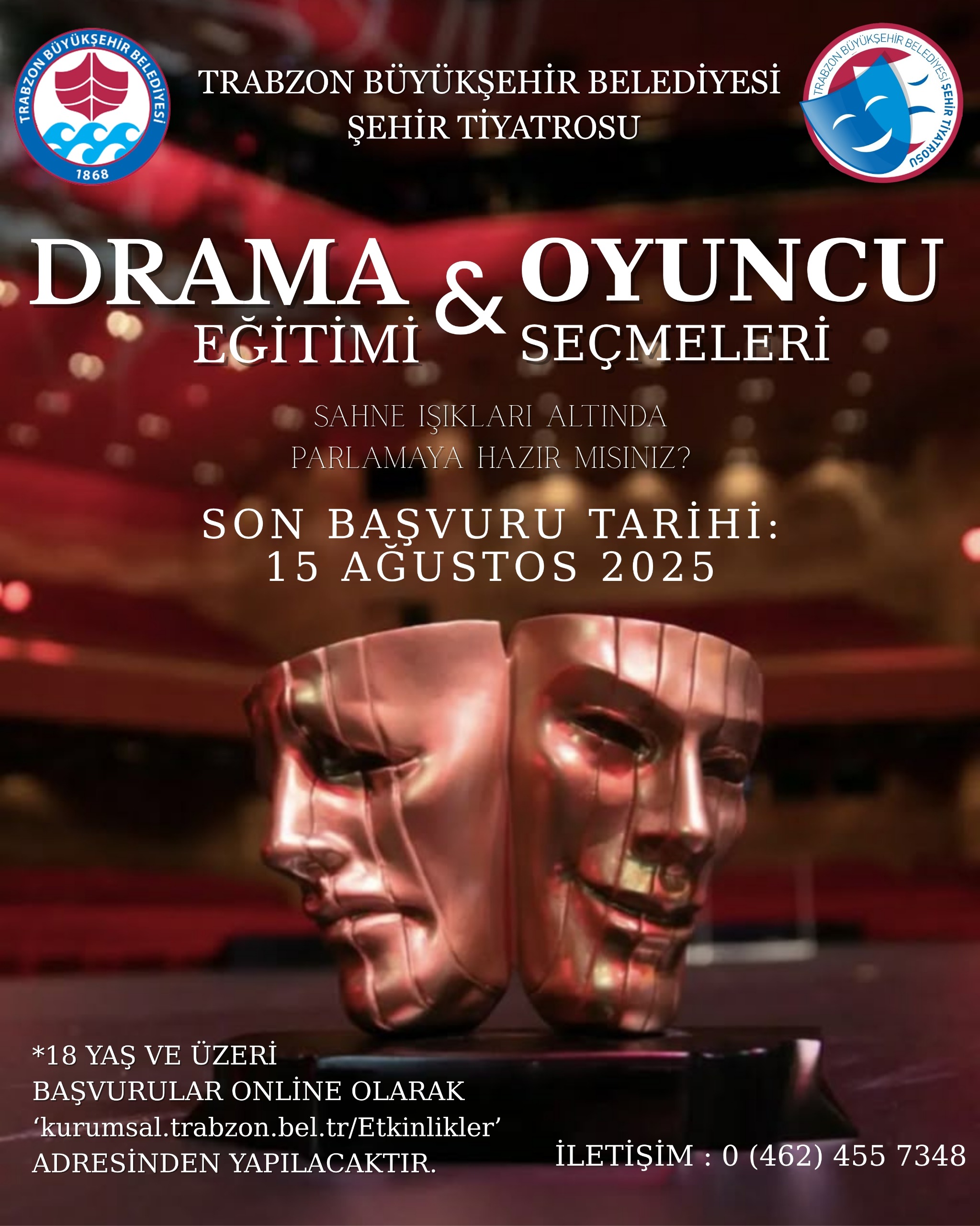 BÜYÜKŞEHİR BELEDİYESİ ŞEHİR TİYATROSU YENİ YETENEKLER ARIYOR