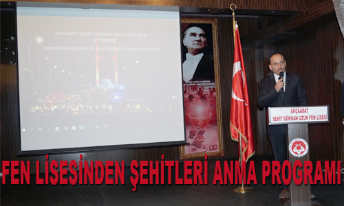 Demokrasi ve ehitleri anma program dzenlendi.

