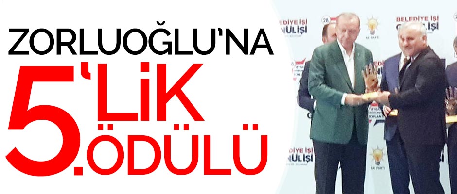 Erdoğan'dan Zorluoğlu'na ödül