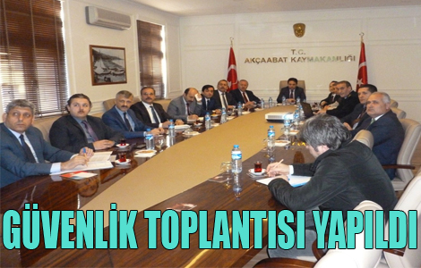 Güvenlik kurulu toplantısı Yapıldı.