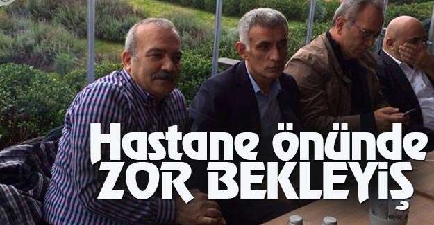 Hacosmanolu'nun hastane nnde zor bekleyii 