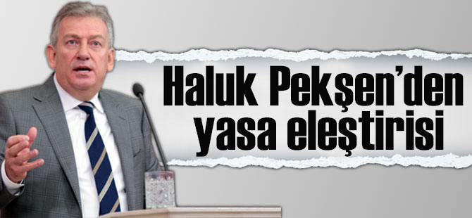 Haluk Pekenden Yasa Eletirisi

