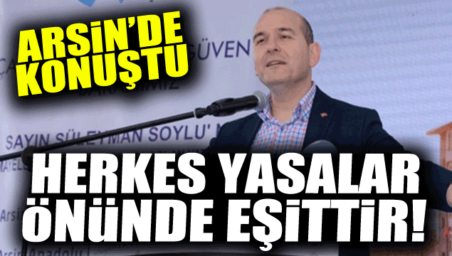 Herkes yasalar önünde eşittir!