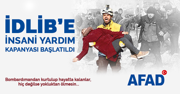 İDLİB’E İNSANİ YARDIM KAMPANYASI BAŞLATILDI