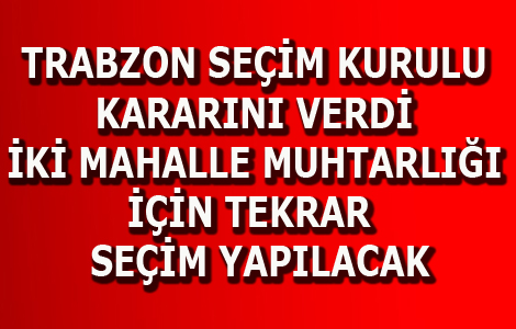 K MAHALLEDE TEKRAR SEM YAPILACAK