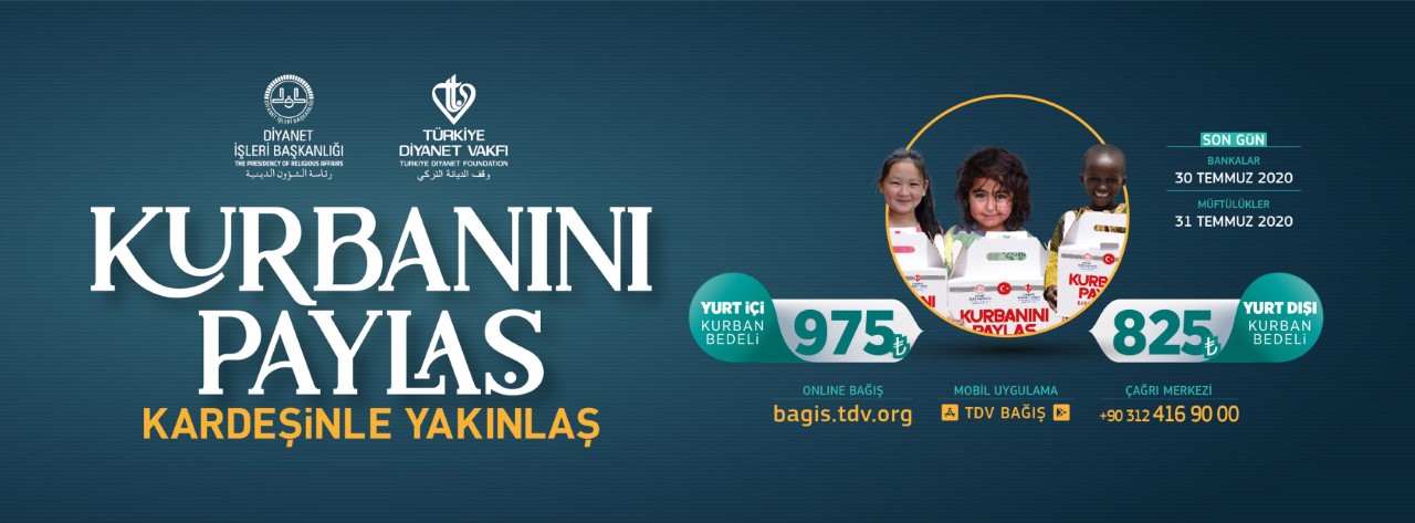 KAYMAKAM YAKUTA'DAN TRKYE DYANET VAKFINA K HSSE KURBAN BAII

