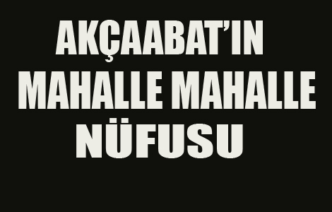 MAHALLE MAHALLE NFUSUMUZ