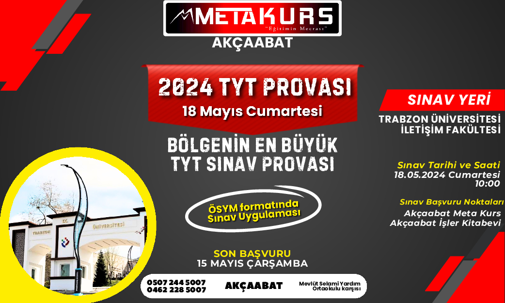 META KURS TAN TRKYE GENEL TYT SINAV SMLASYONU​