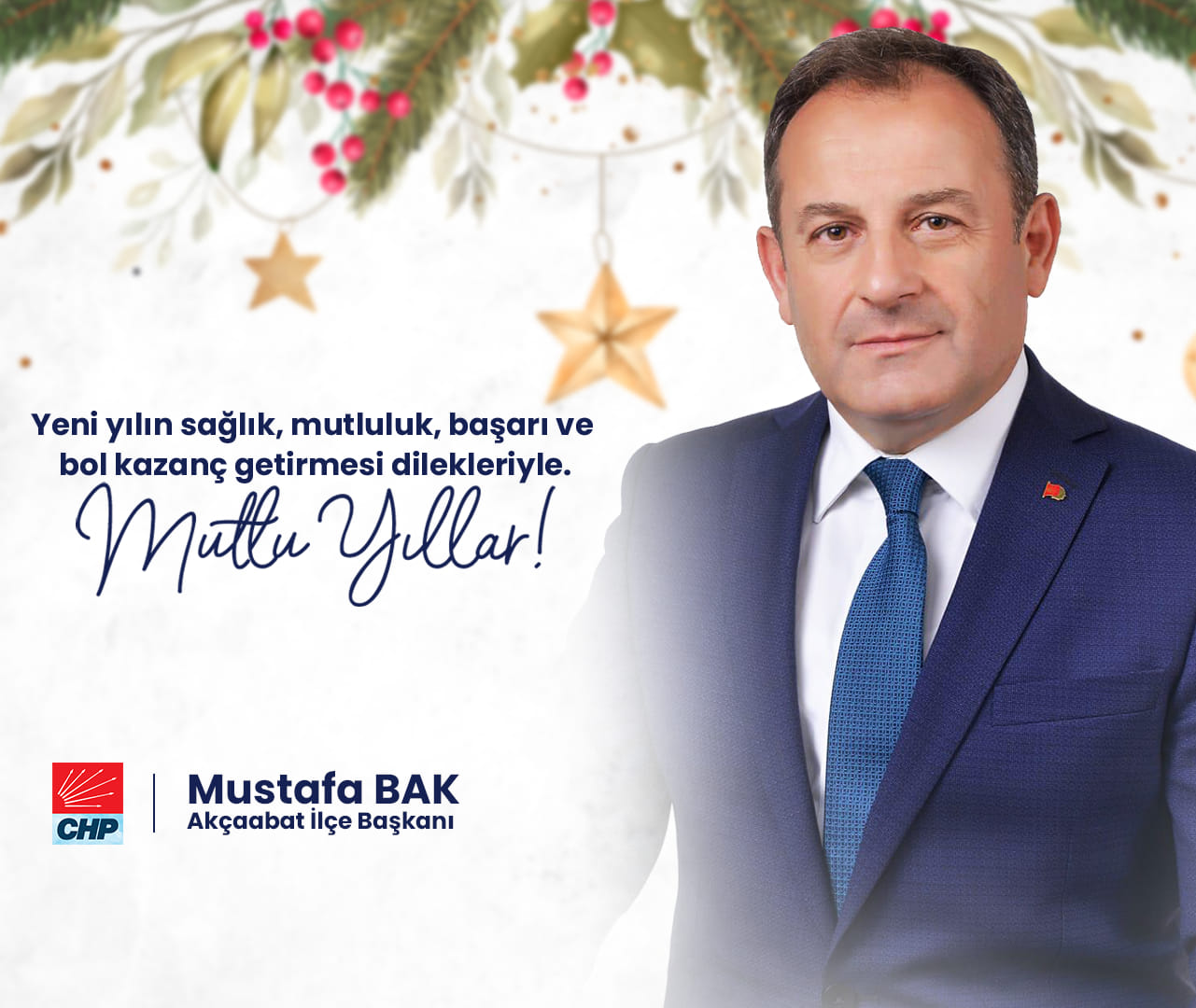 MUSTAFA BAK'TAN KUTLAMA MESAJI