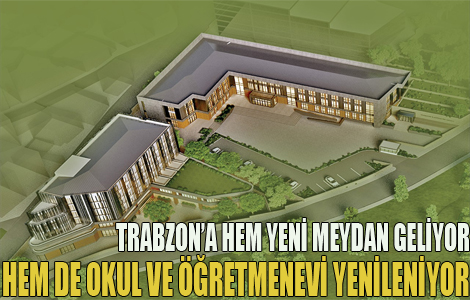 Okul ve retmenevi inaatna devam ediliyor

