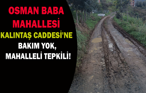 OSMAN BABA MAH.KALINTA CADDES'NE BAKIM YOK, MAHALLEL TEPKL!

