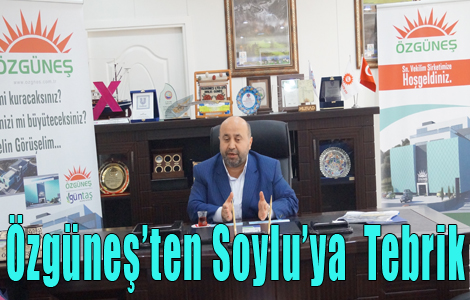 Özgüneş’ten Tebrik