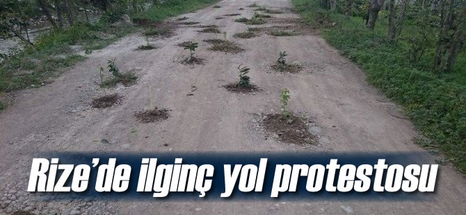 Rizede lgin Yol Protestosu
