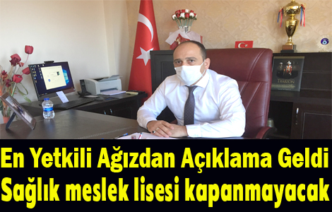 Sağlık meslek lisesi kapanmayacak