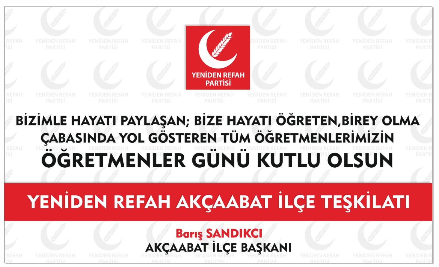 SANDIKCI'DAN RETMENLER GN MESAJI