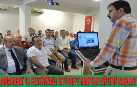 SERTİFİKALI İSTİRİDYE MANTAR EĞİTİMİ BAŞLADI.