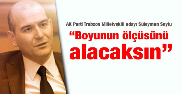 Sleyman Soylu Demirta boyunun lsn alacak 