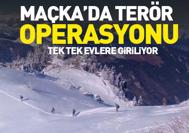 Trabzon Maçka'da terör örgütü PKK'ya operasyon