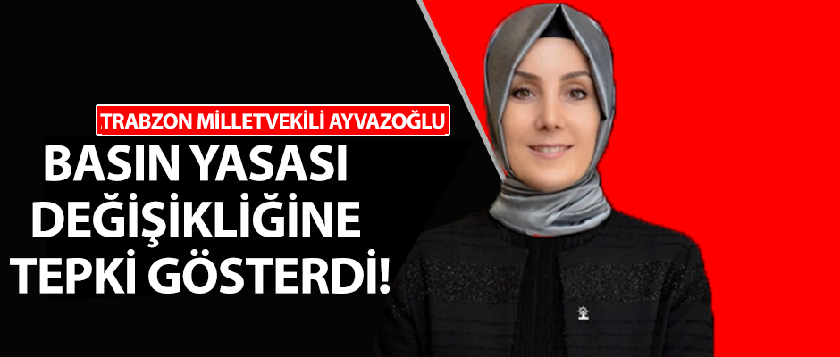 Trabzon Milletvekili Ayvazolu'da Basn Yasas deiikliine tepki gsterdi!