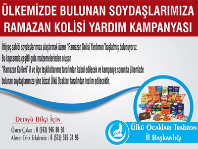 Trabzon lk Ocaklar Yardm Kampanyas Balatt‏
