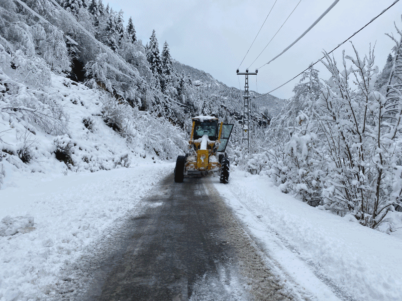 TRABZON'DA 168 MAHALLE YOLUNDA KARLA MÜCADELE ÇALIŞMASI SÜRÜYOR