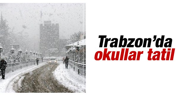Trabzon'da 9 ilede okullar tatil 