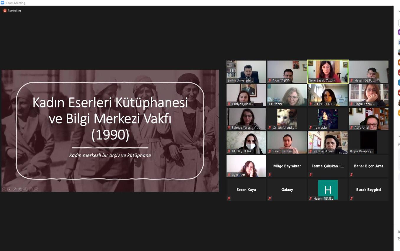 “Türkiye’nin İlk ve Tek Kadın Konulu Kütüphanesi’nin Arşiv ve Koleksiyonları”