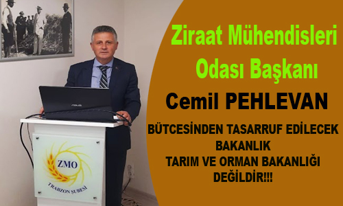 ZMO BAŞKANI PEHLEVAN'DAN BÜTCE ELEŞTİRİSİ